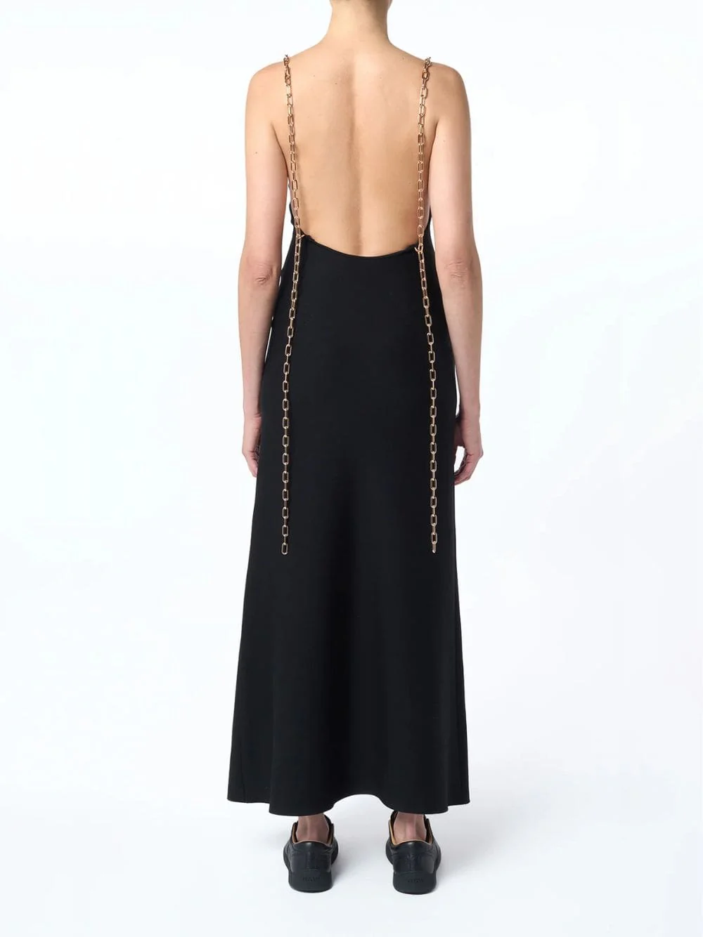 Black Adeona Chain Maxi Silk Dress - Image 4