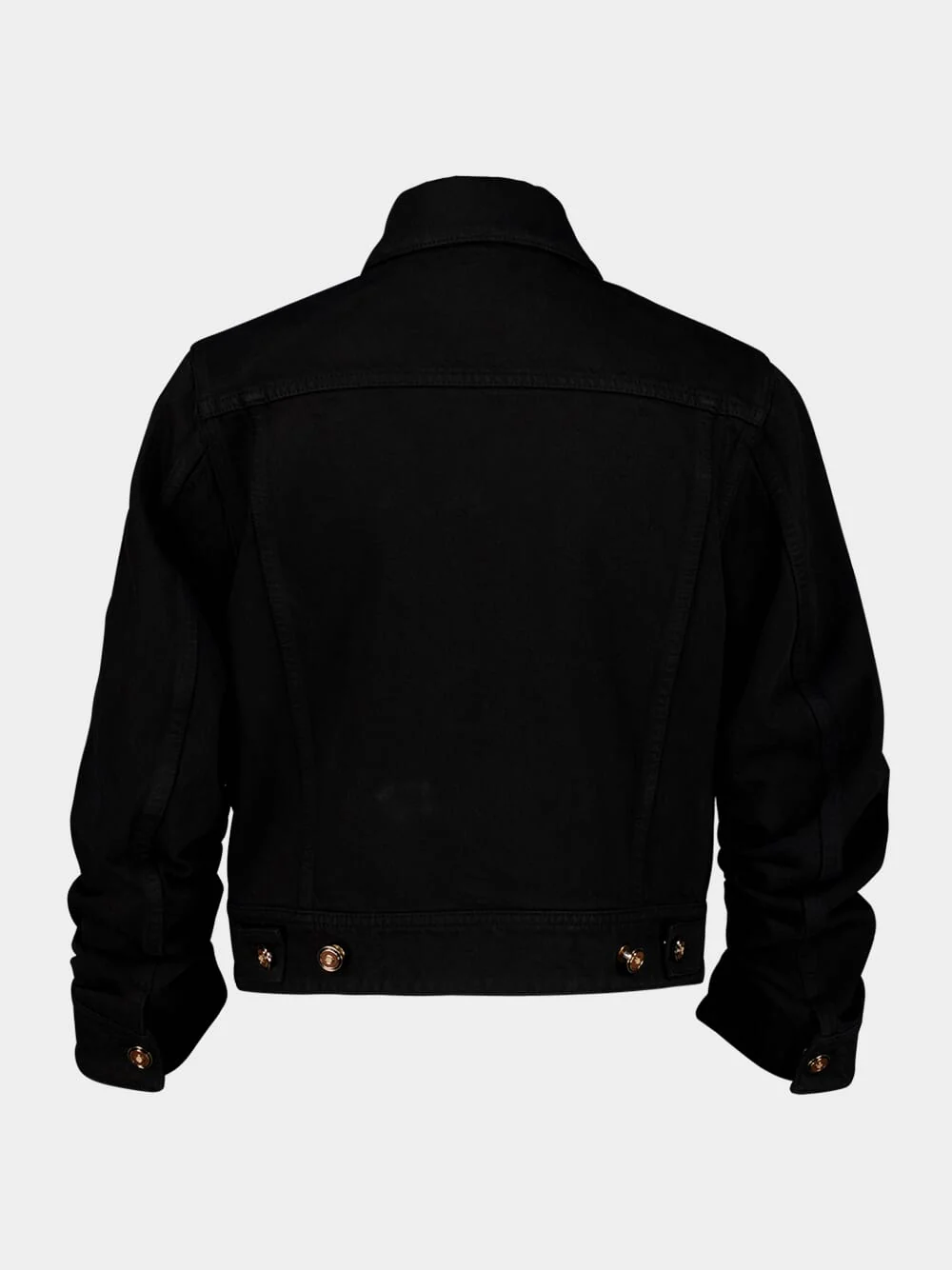 Black Adira Cropped Denim Jacket - Image 3
