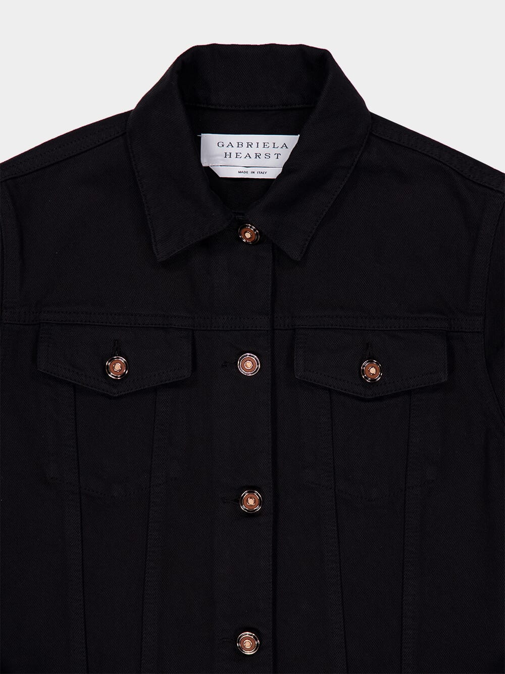 Black Adira Cropped Denim Jacket - Image 4