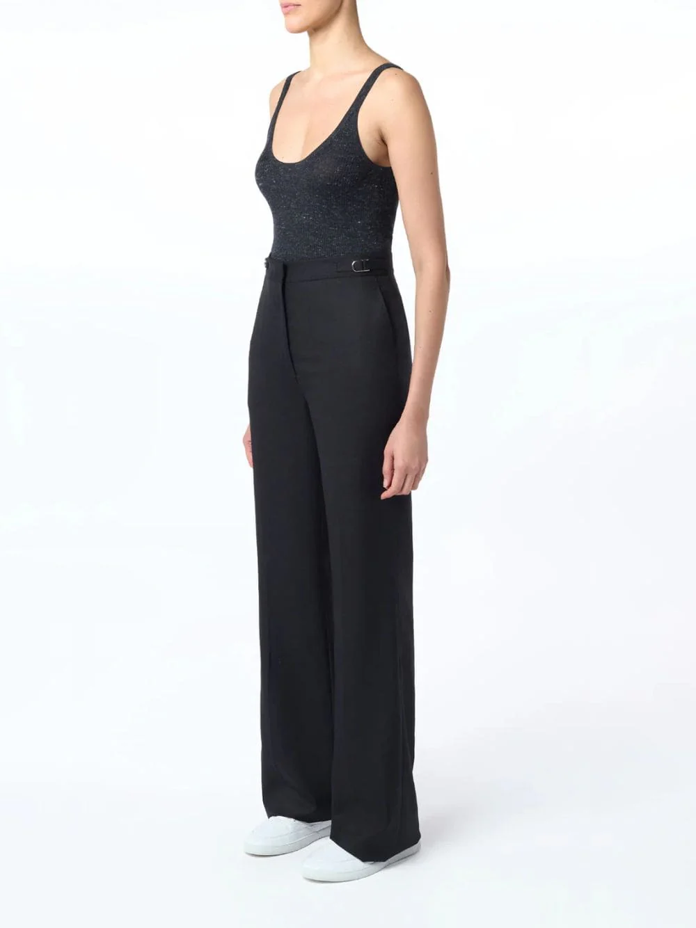 Black Vesta Flared Trousers - Image 2