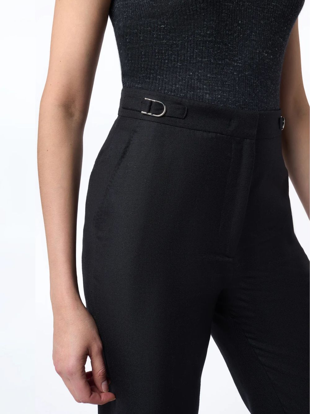 Black Vesta Flared Trousers - Image 7