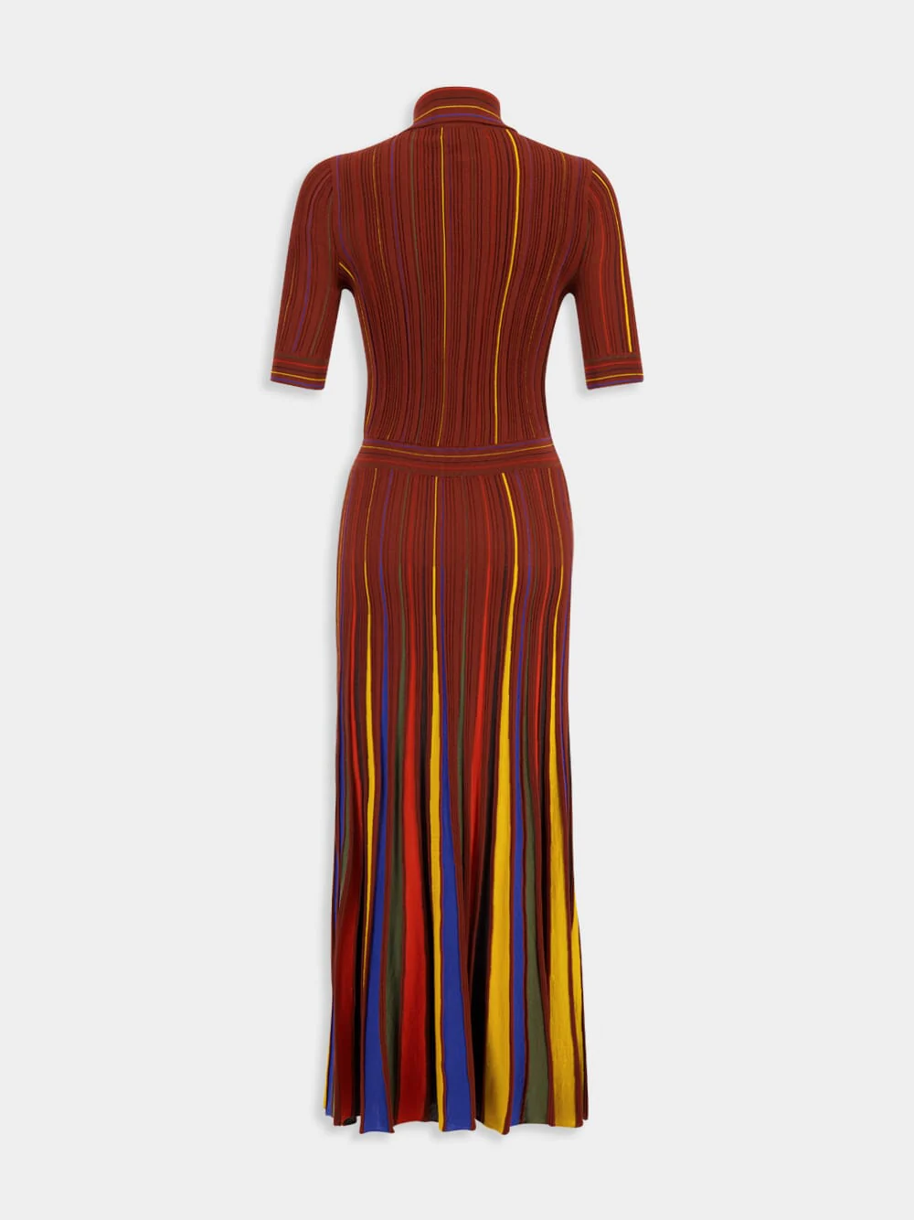 Burnt Sienna Calypso Pinstripe Knit Dress - Image 2