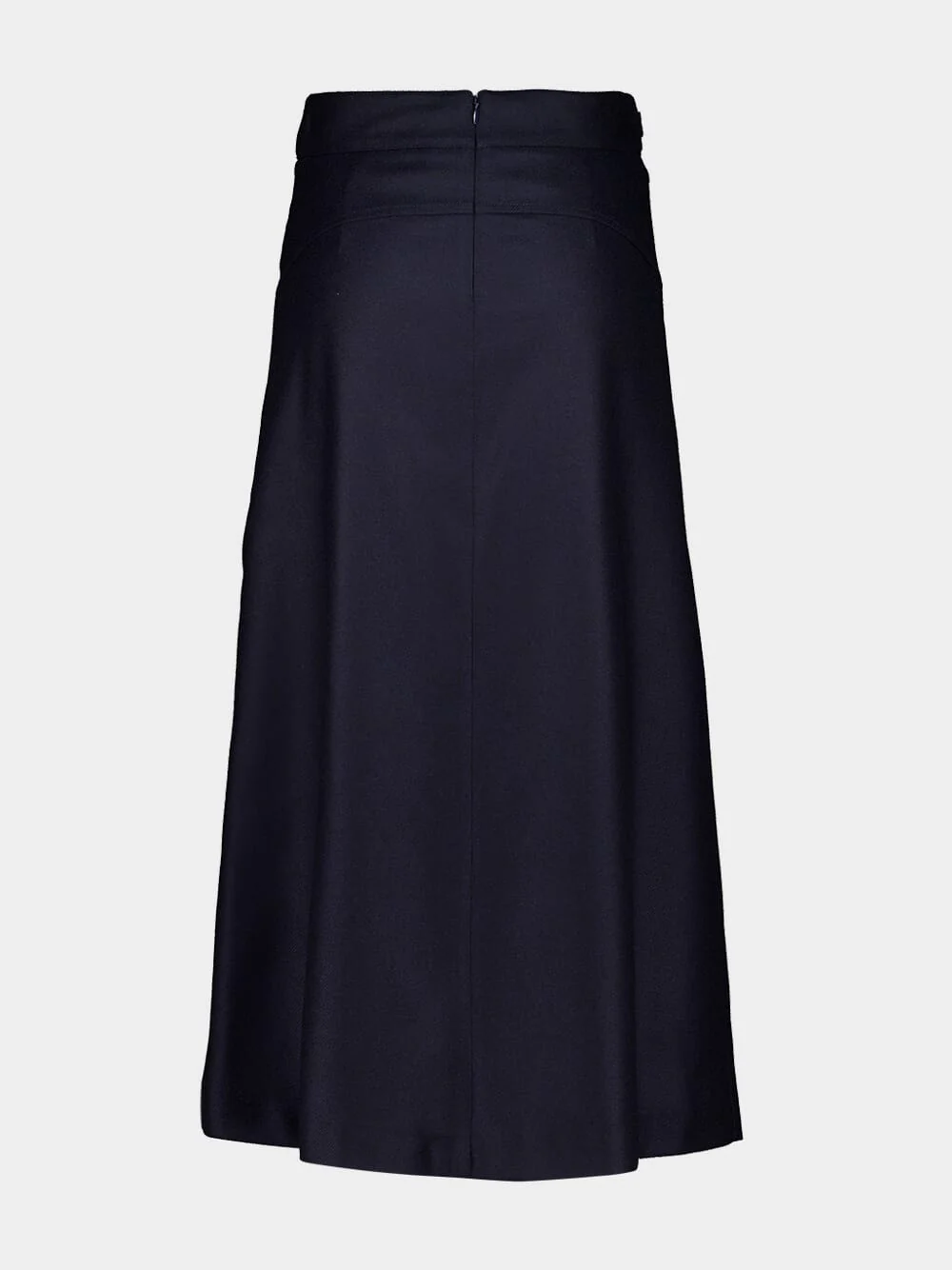 Blue Wesley Wool Midi Skirt - Image 2