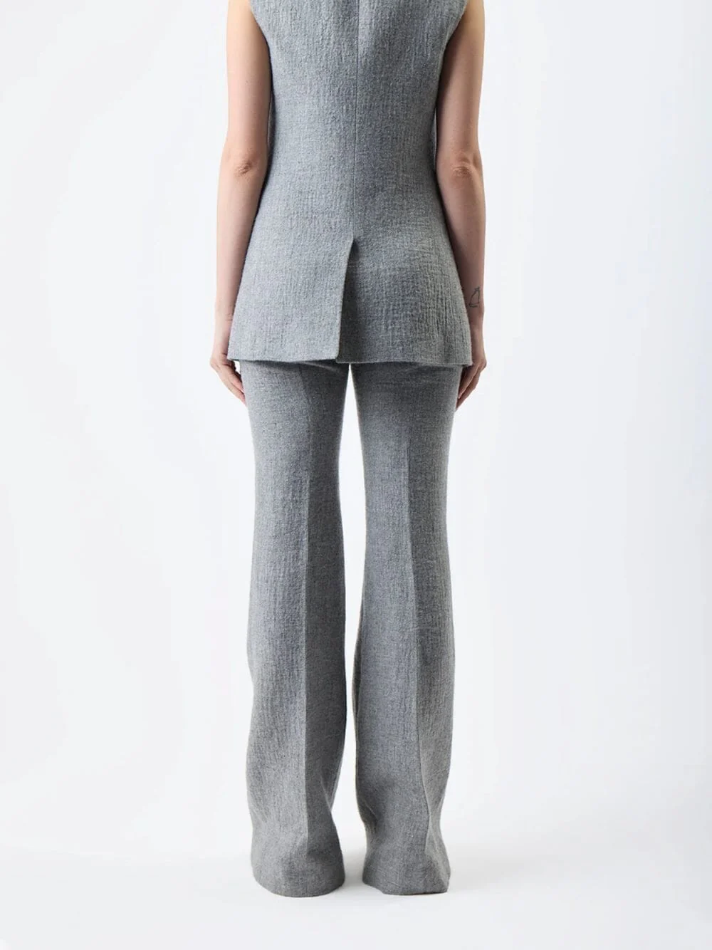 Eco-Cashmere Linen Flare Pants - Image 4