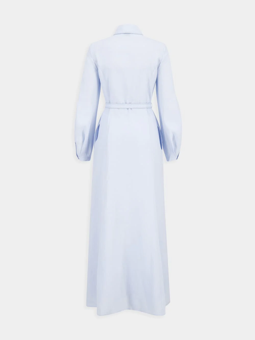 Light Blue Breton Maxi Shirtdress - Image 2