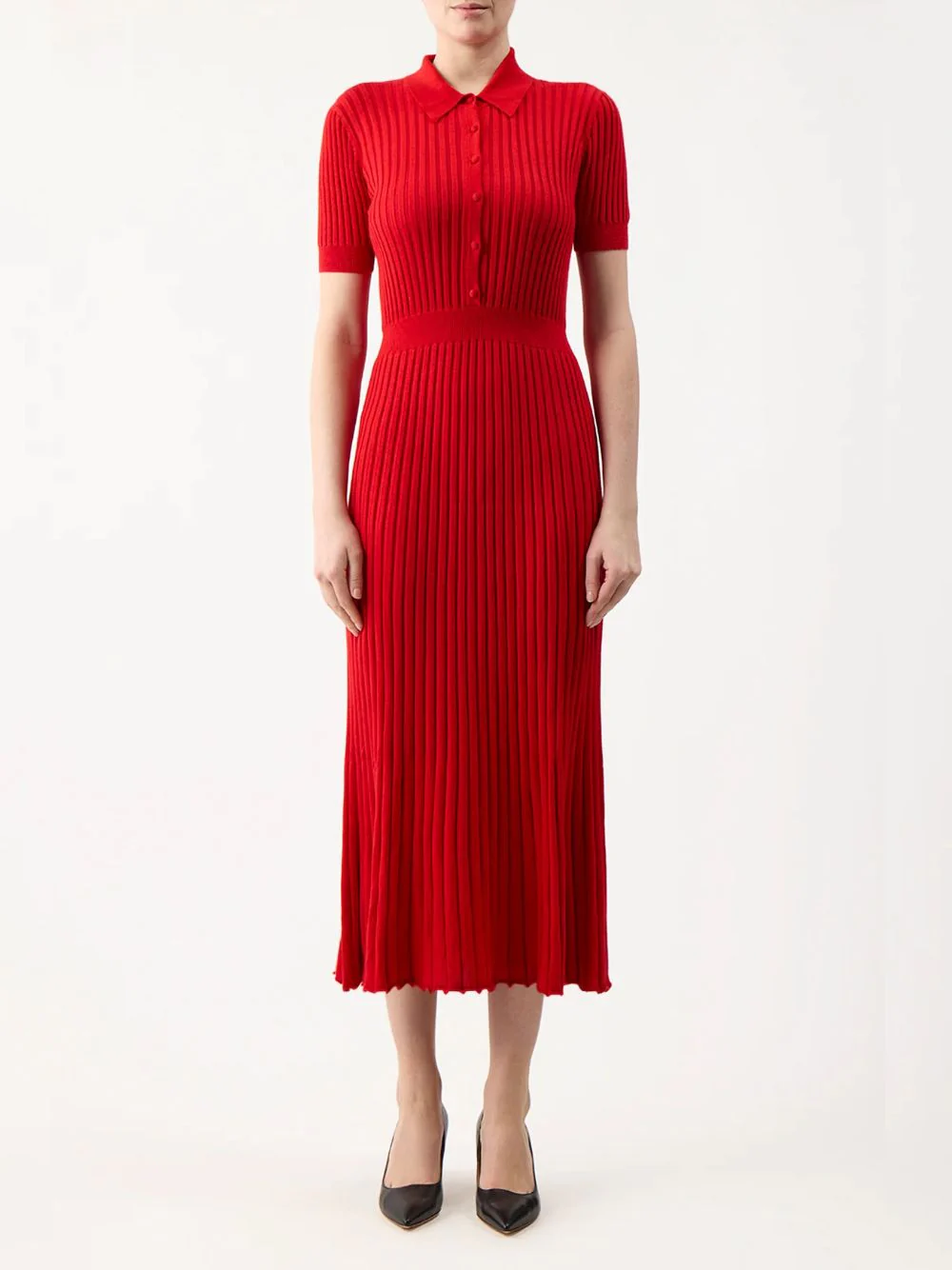 Red Topaz Amor Knit Midi Dress - Image 2