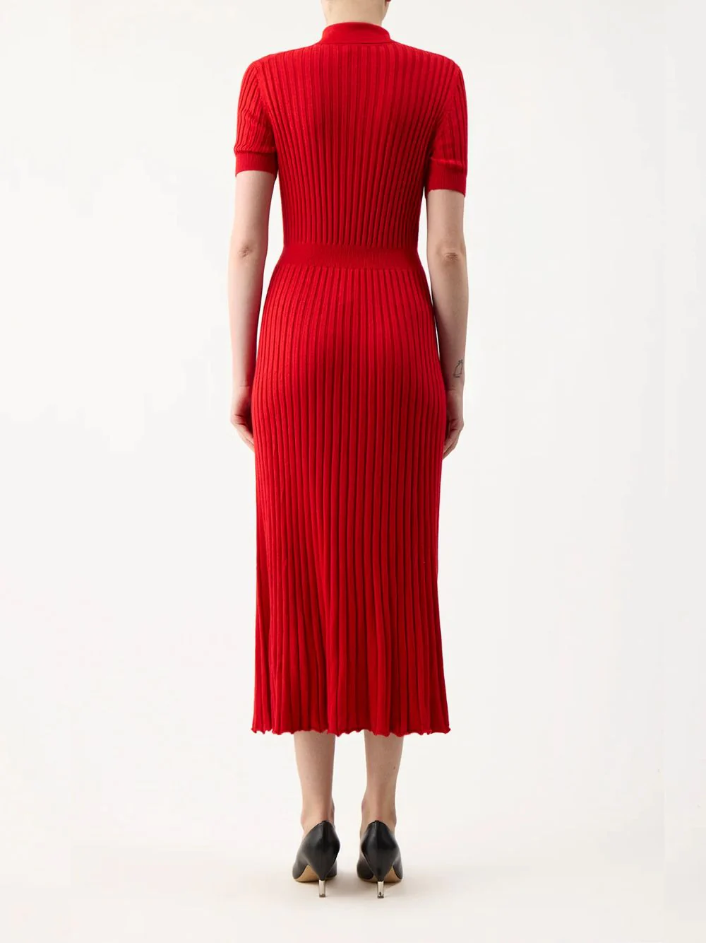 Red Topaz Amor Knit Midi Dress - Image 4
