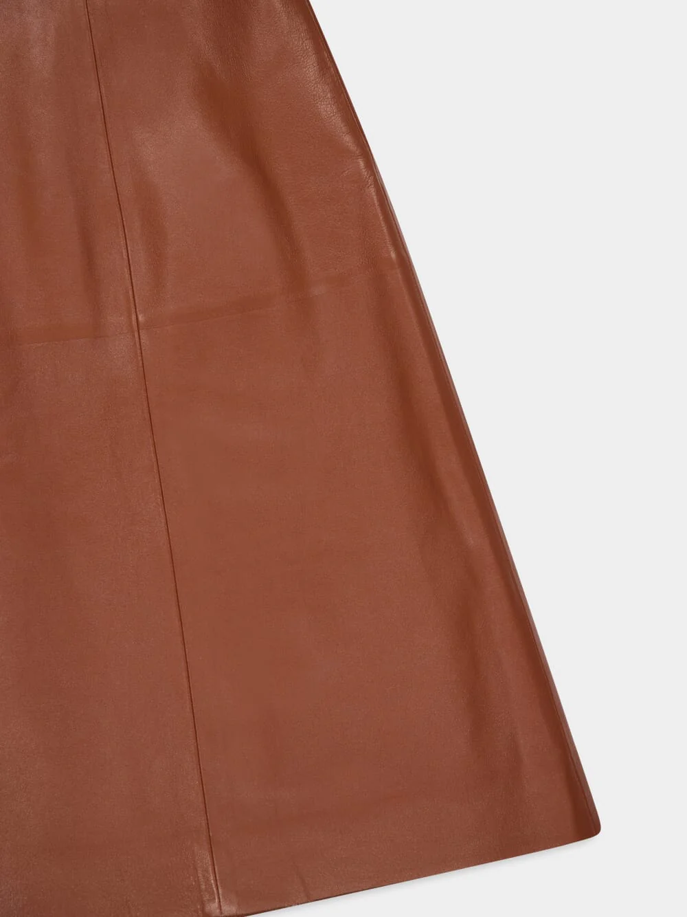 Cognac Adaline Leather Midi Dress - Image 4