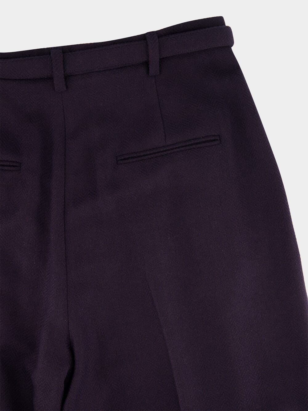 Dark Navy Vargas Straight-Leg Pants in Cashmere and Silk - Image 4