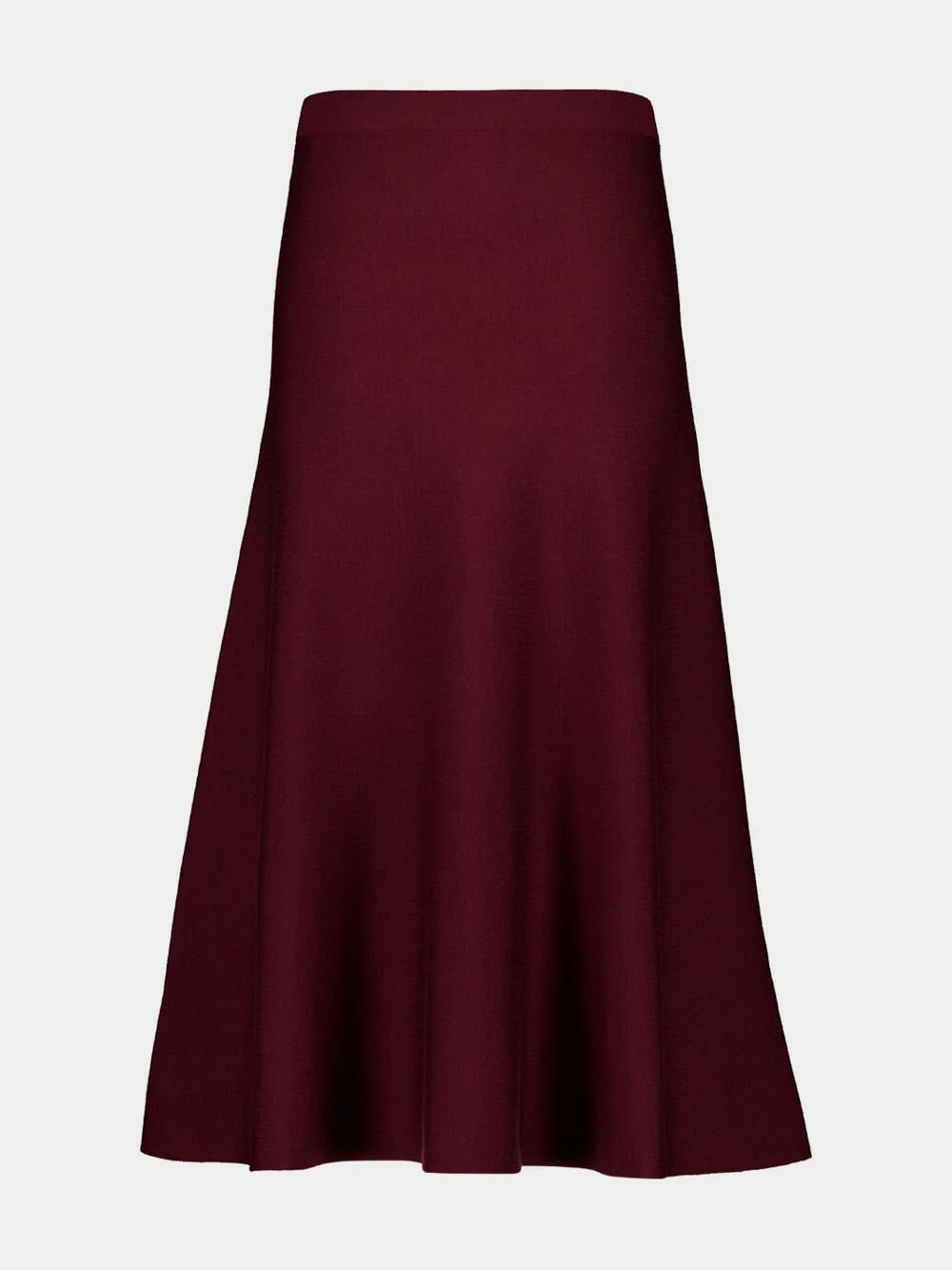 Deep Bordeaux Freddie Knit Midi Skirt