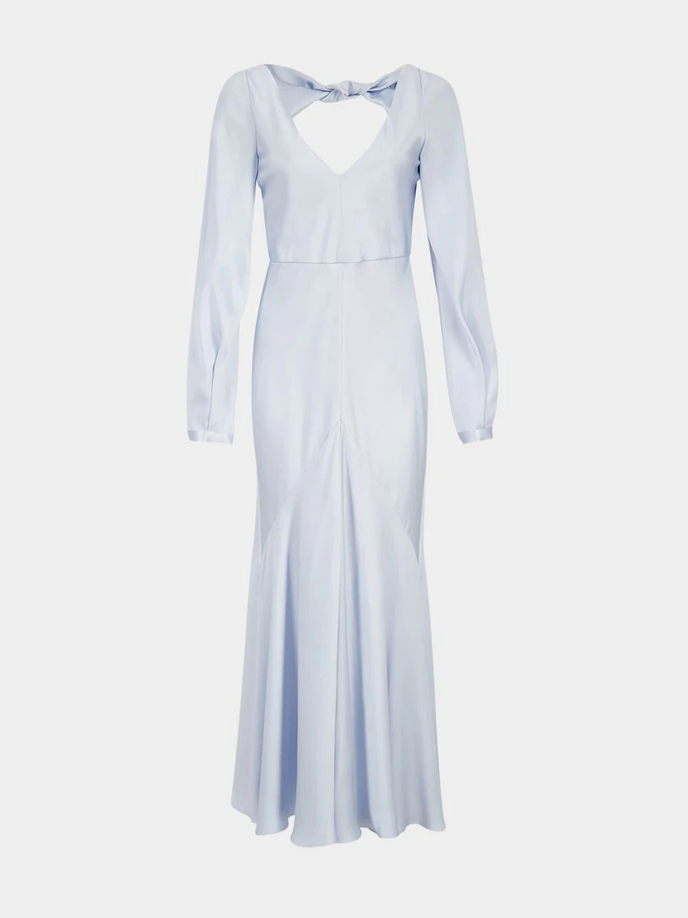 Peyton Maxi Dress In Light Blue Silk Satin