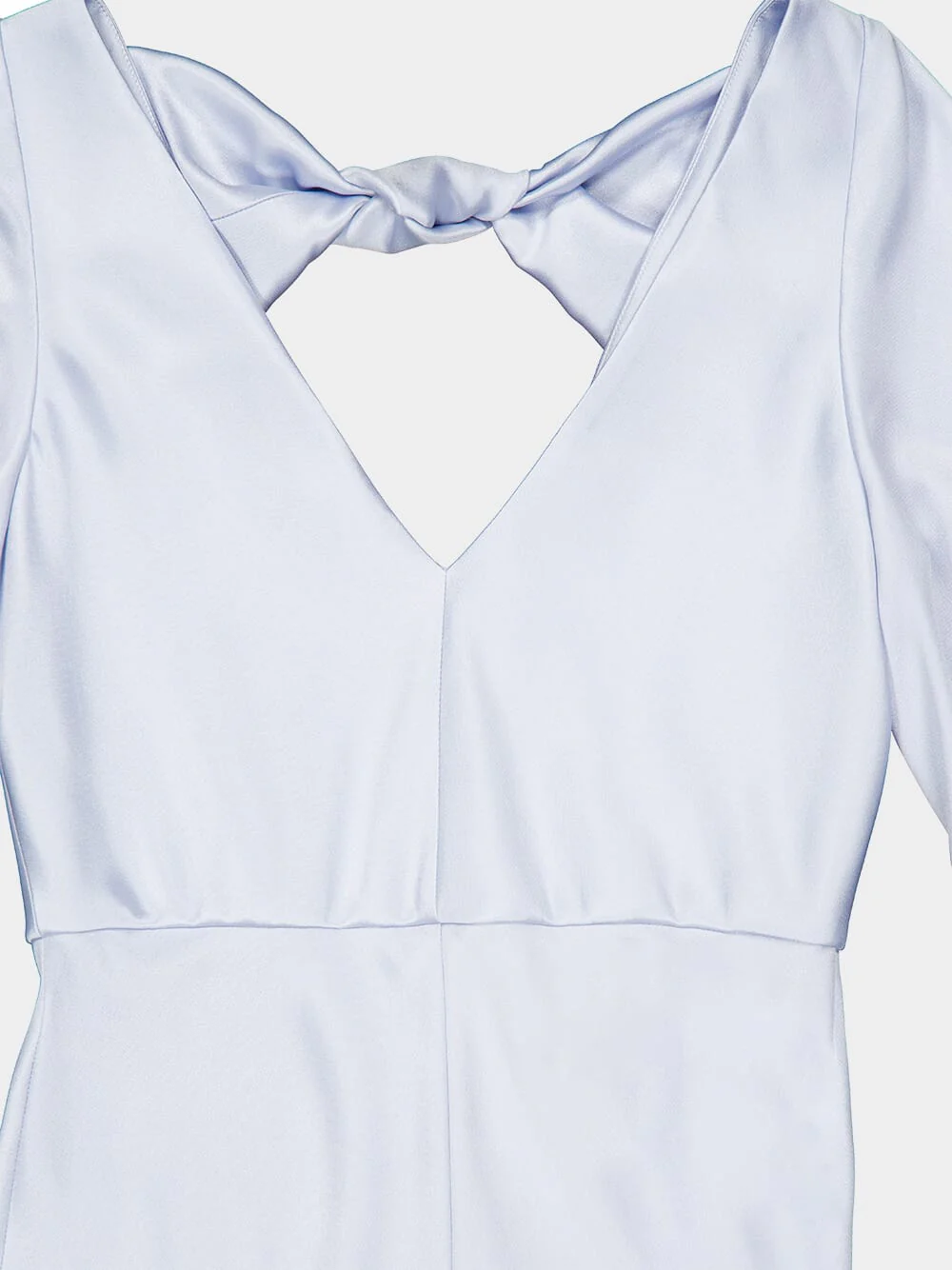 Peyton Maxi Dress In Light Blue Silk Satin - Image 3