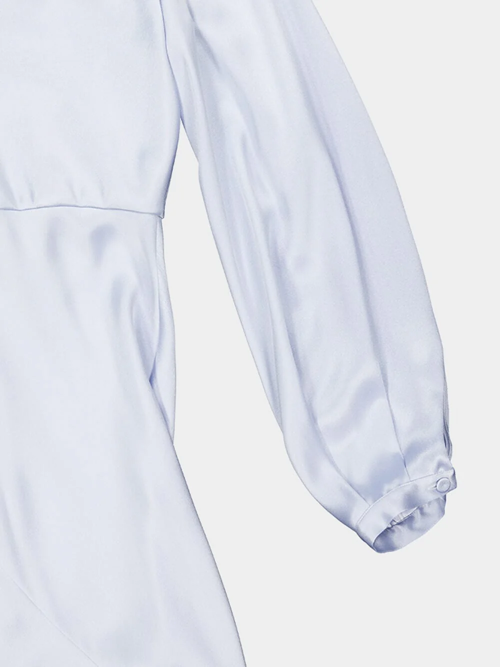 Peyton Maxi Dress In Light Blue Silk Satin - Image 4