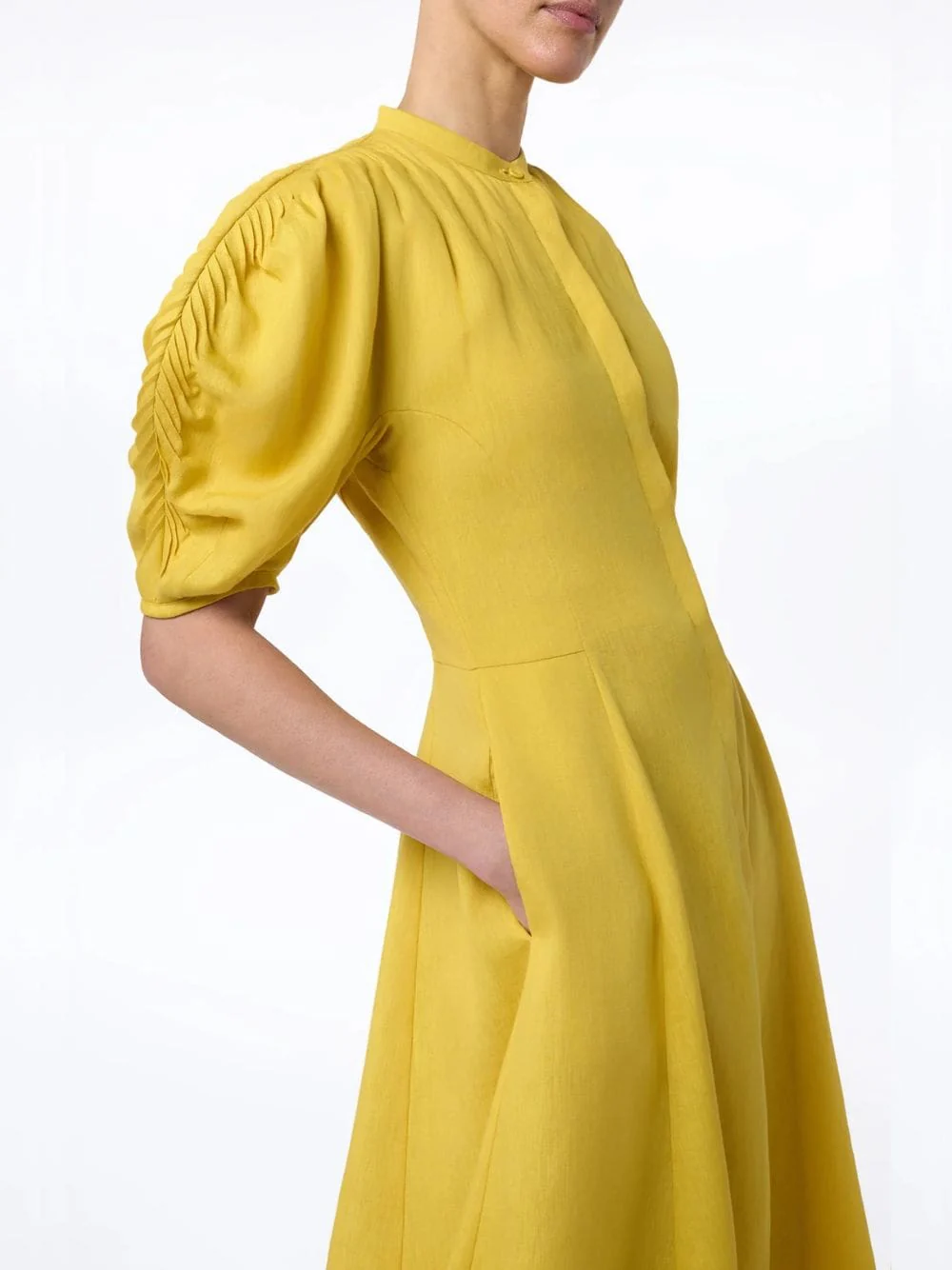 Goldenrod Arabella Linen Shirtdress - Image 6