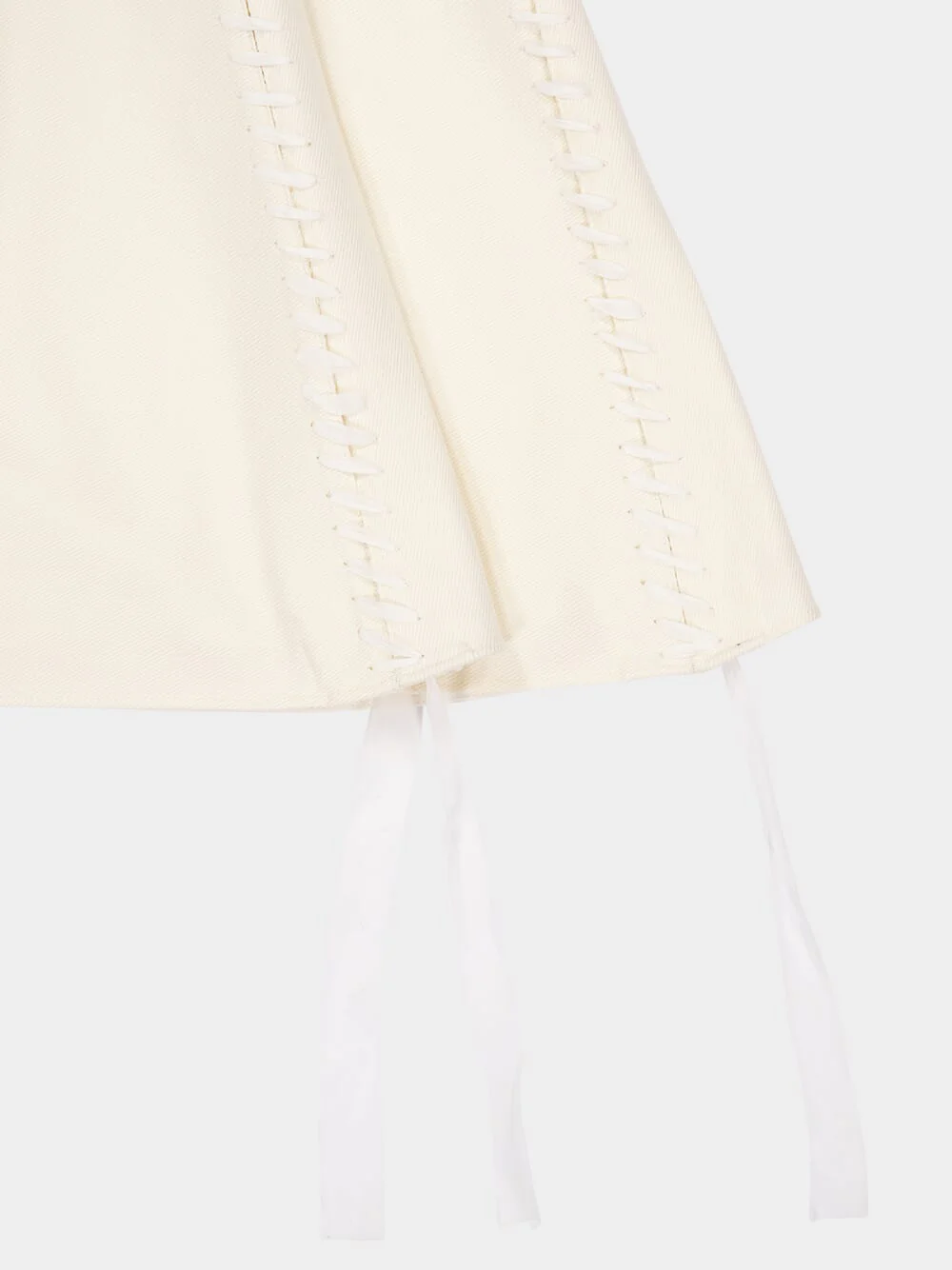 Ivory Kendal Laces Midi Wool Dress - Image 6