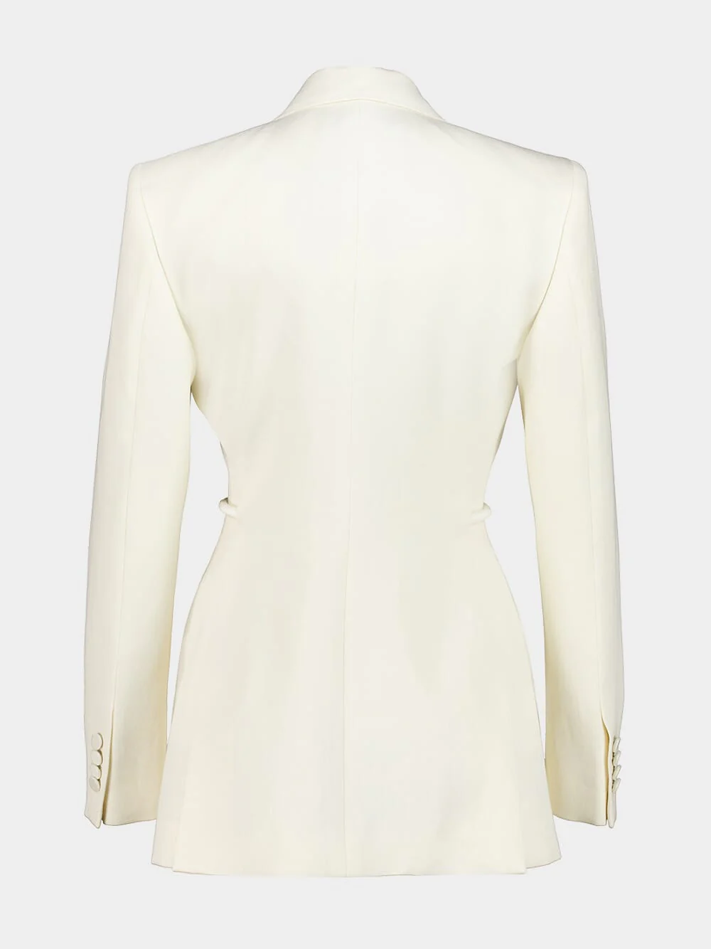 Ivory Linen Rope Waist Blazer - Image 2