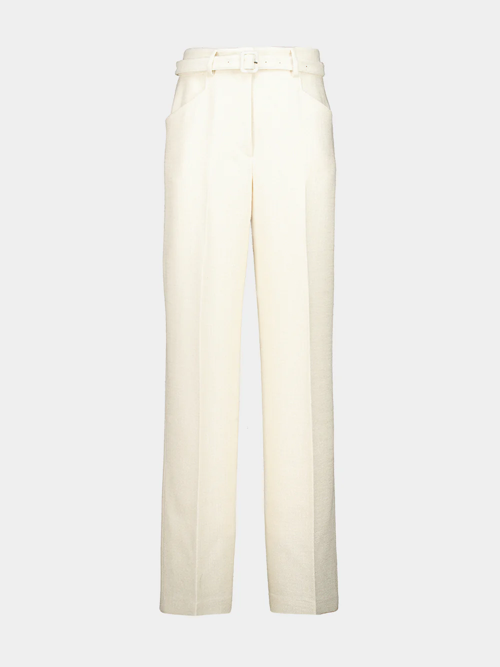 Ivory Silk and Virgin Wool Norman Tailored Trousers