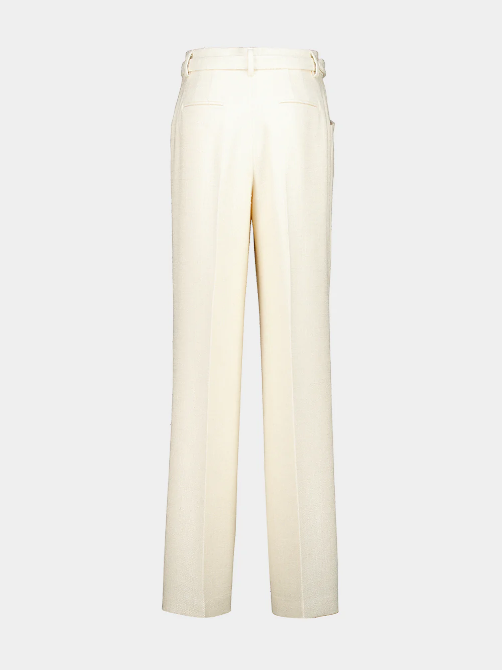 Ivory Silk and Virgin Wool Norman Tailored Trousers - Image 2
