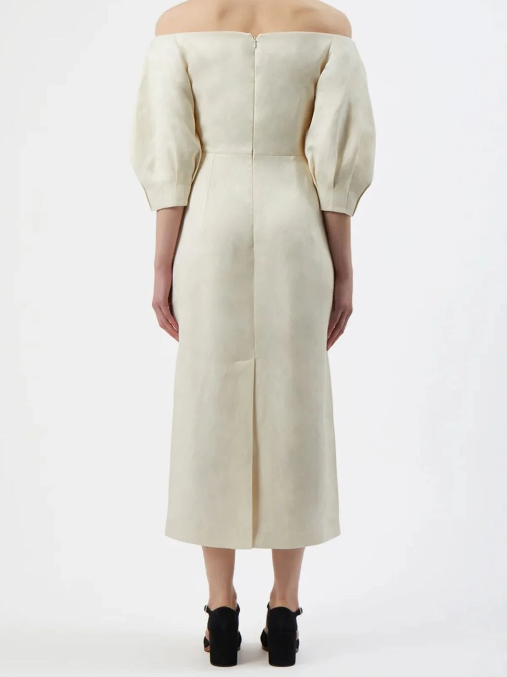 Majano Linen Midi Dress - Image 4