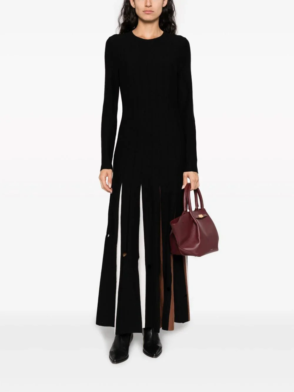 Ottavia Wool Pleated Dress - Image 2