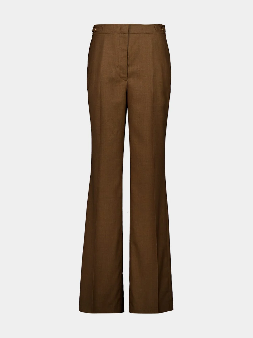 Vesta Flare Pant in Chestnut Wool Silk