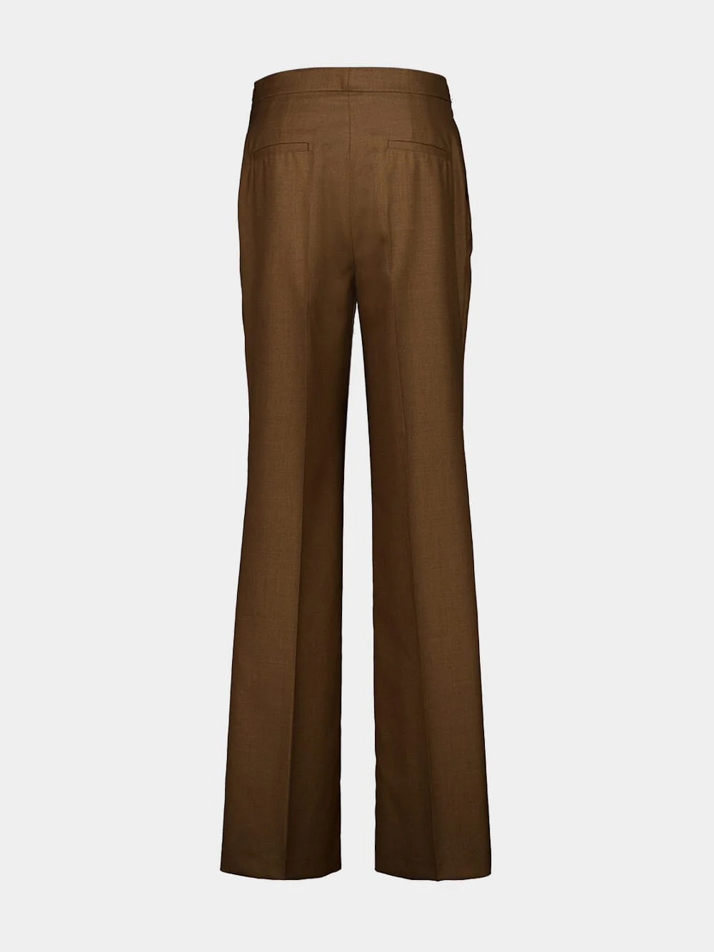 Vesta Flare Pant in Chestnut Wool Silk - Image 2