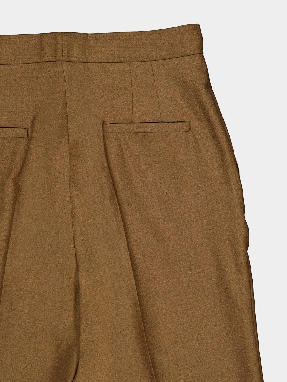 Vesta Flare Pant in Chestnut Wool Silk - Image 4