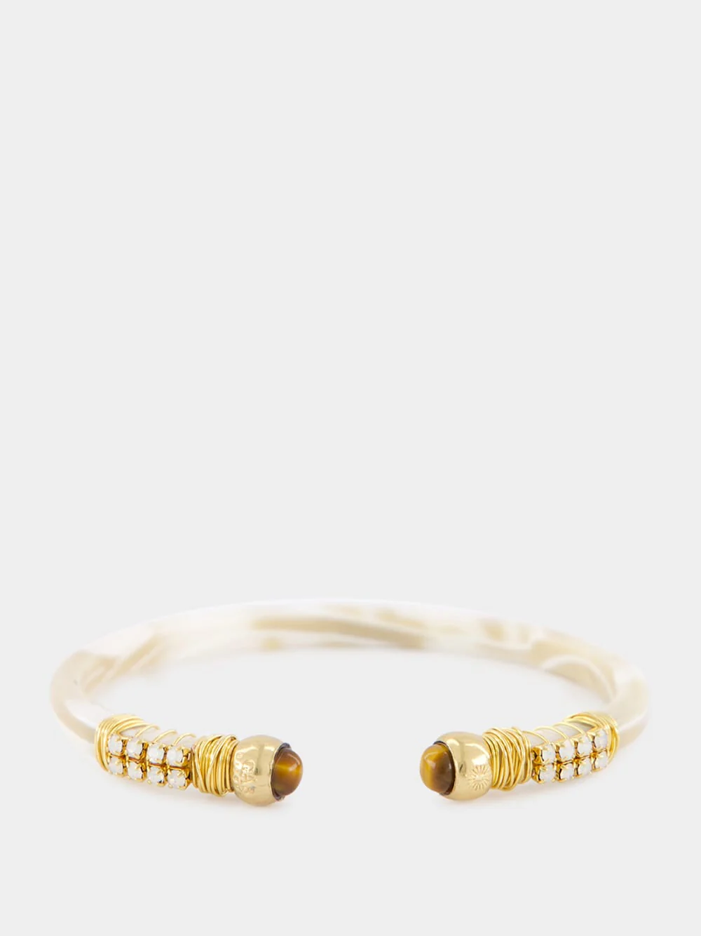 White Sari Gold-Plated Bracelet