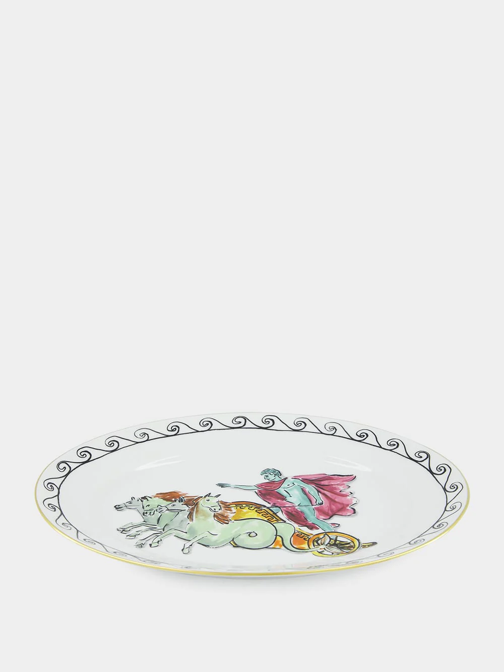 Il Viaggio Di Nettuno Chariot White Large Oval Platter - Image 3