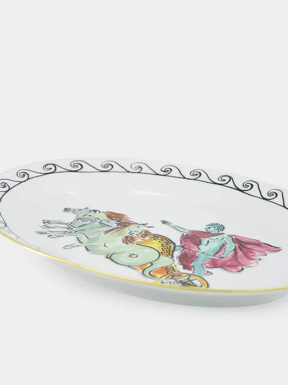 Il Viaggio Di Nettuno Chariot White Large Oval Platter - Image 4