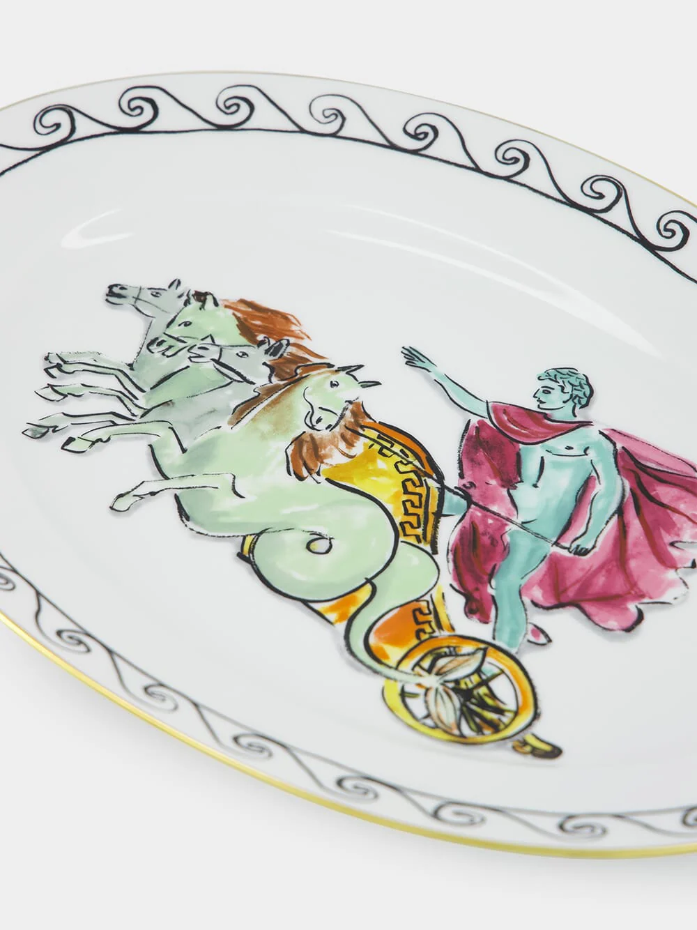 Il Viaggio Di Nettuno Chariot White Large Oval Platter - Image 5