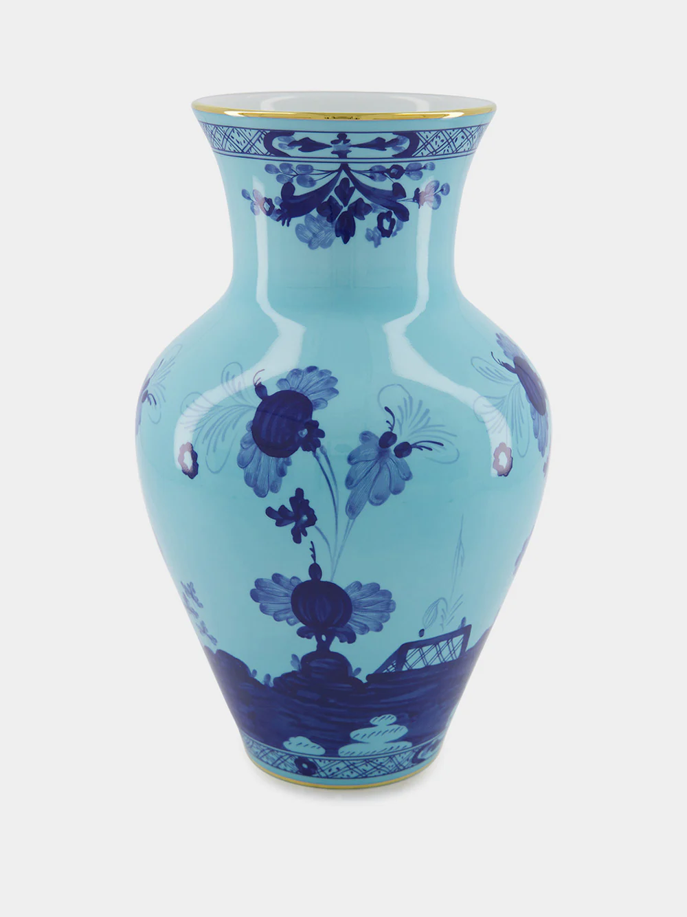 Oriente Italiano Large Iris Ming Vase