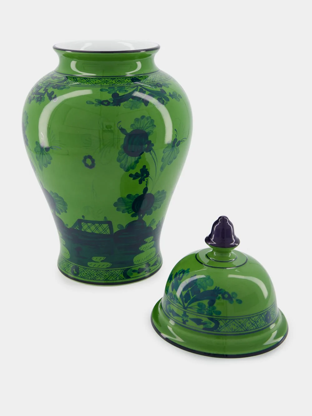 Oriente Italiano Large Malachite Potiche Vase - Image 3
