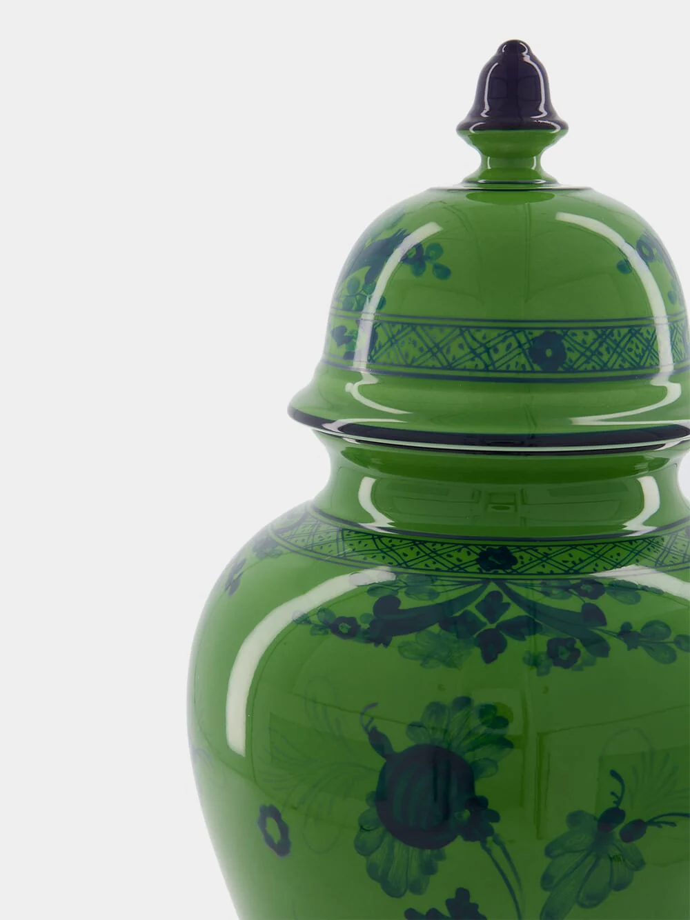 Oriente Italiano Large Malachite Potiche Vase - Image 4
