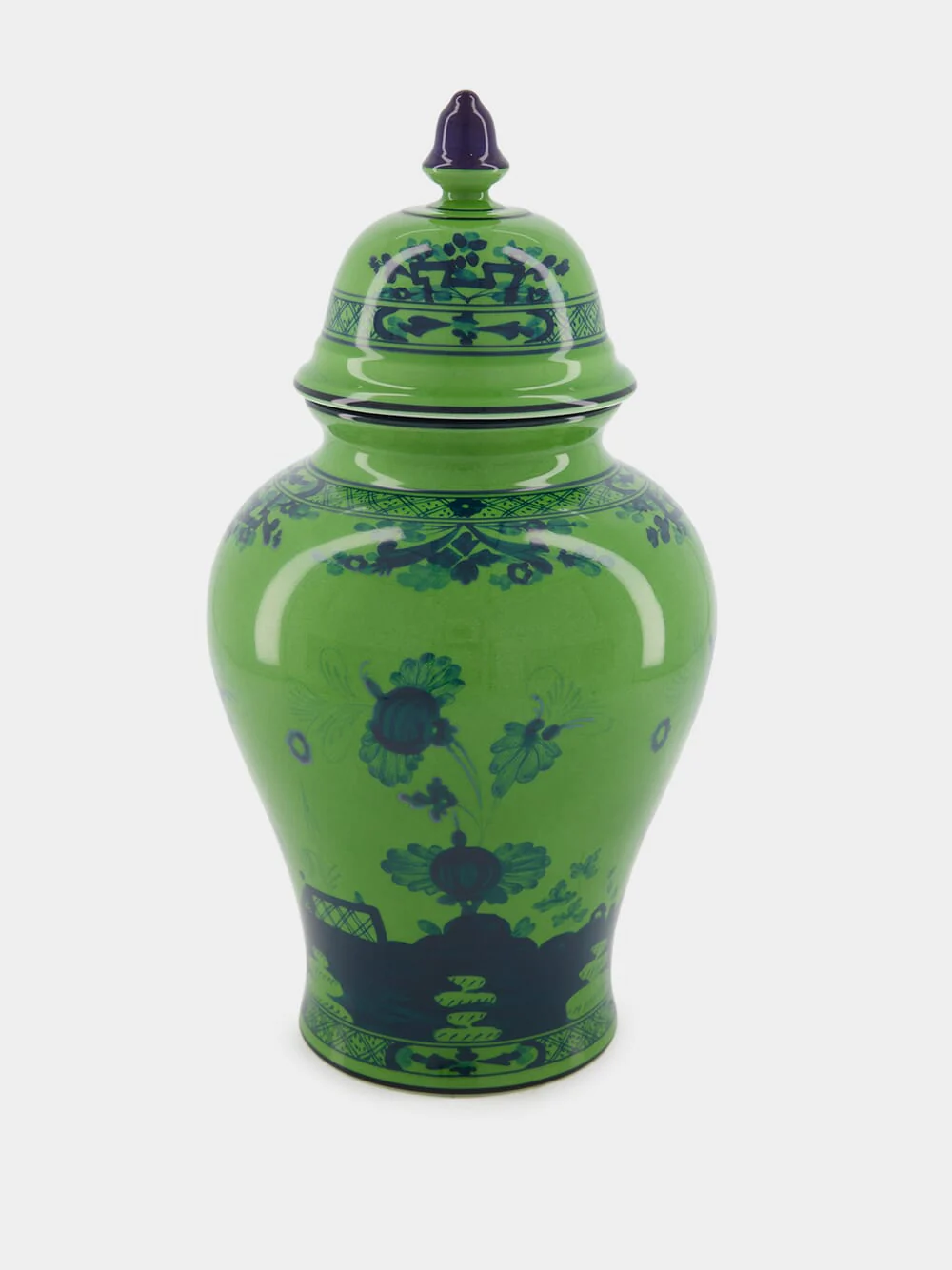 Oriente Italiano Malachite Potiche Vase