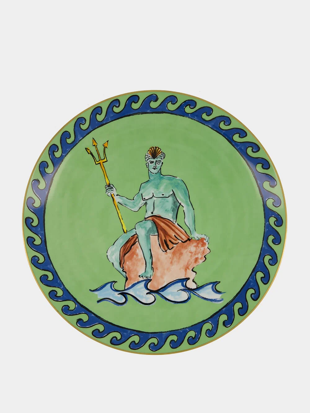 Il Viaggio di Nettuno Moss Green Charger Plate
