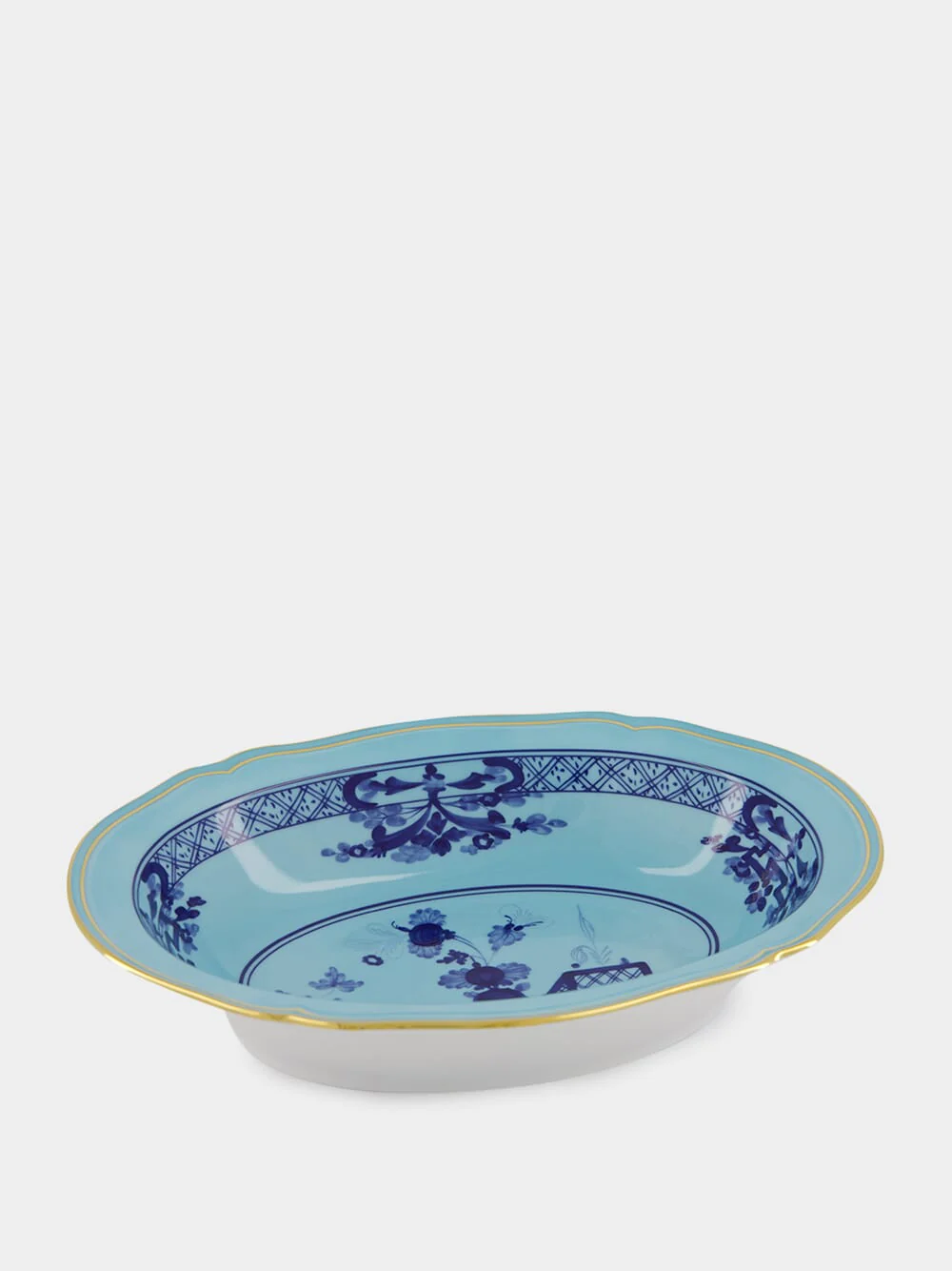 Iris Oriente Italiano Oval Porcelain Bowl - Image 2