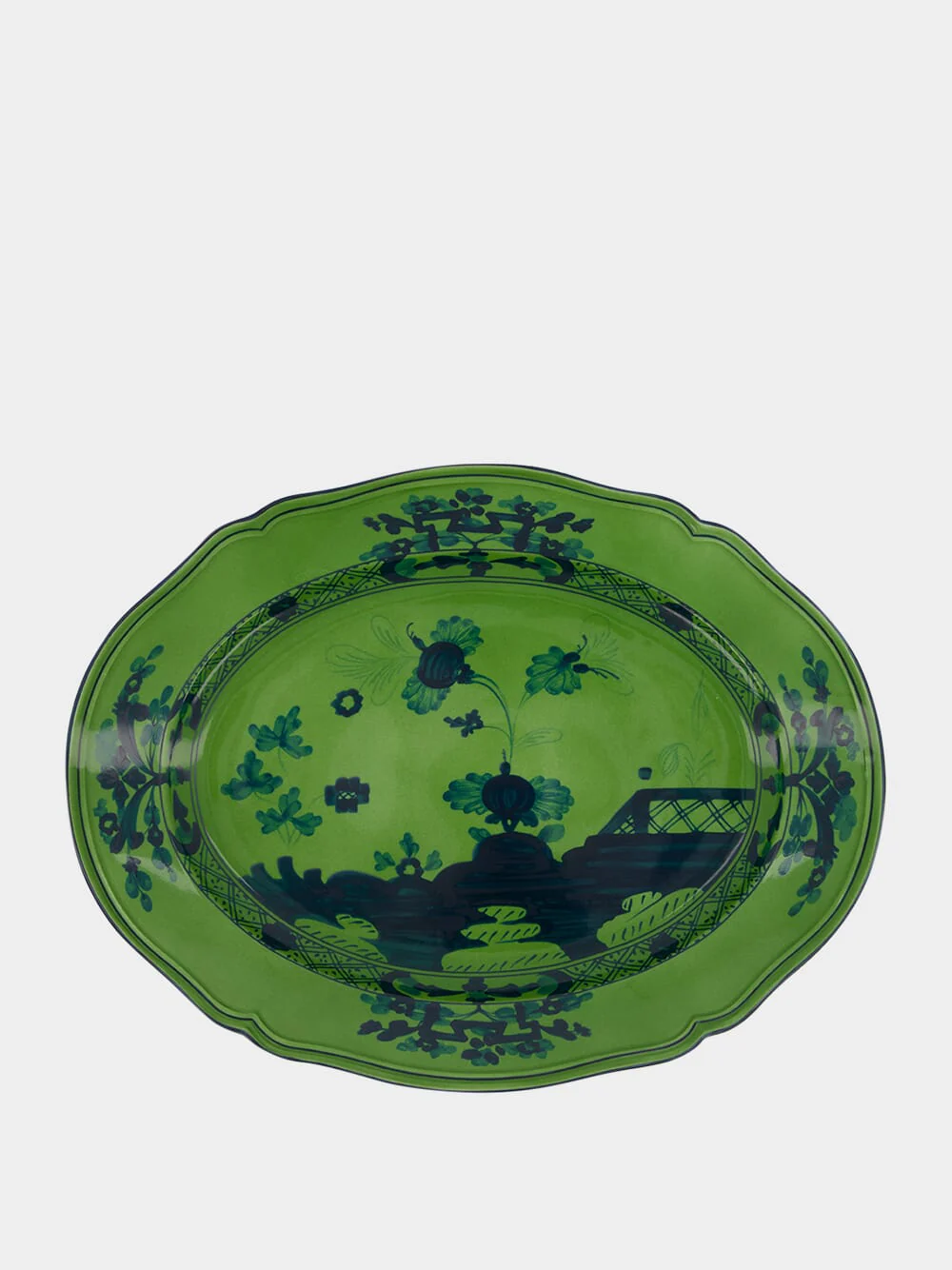 Oriente Italiano Large Malachite Oval Platter