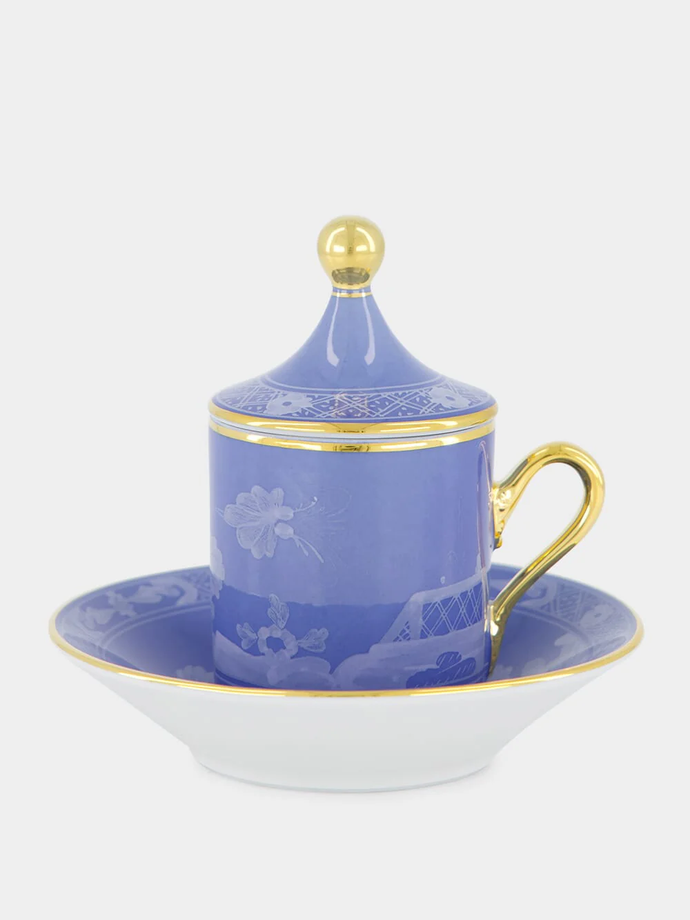 Oriente Italiano Pervinca Coffee Cup with Cover