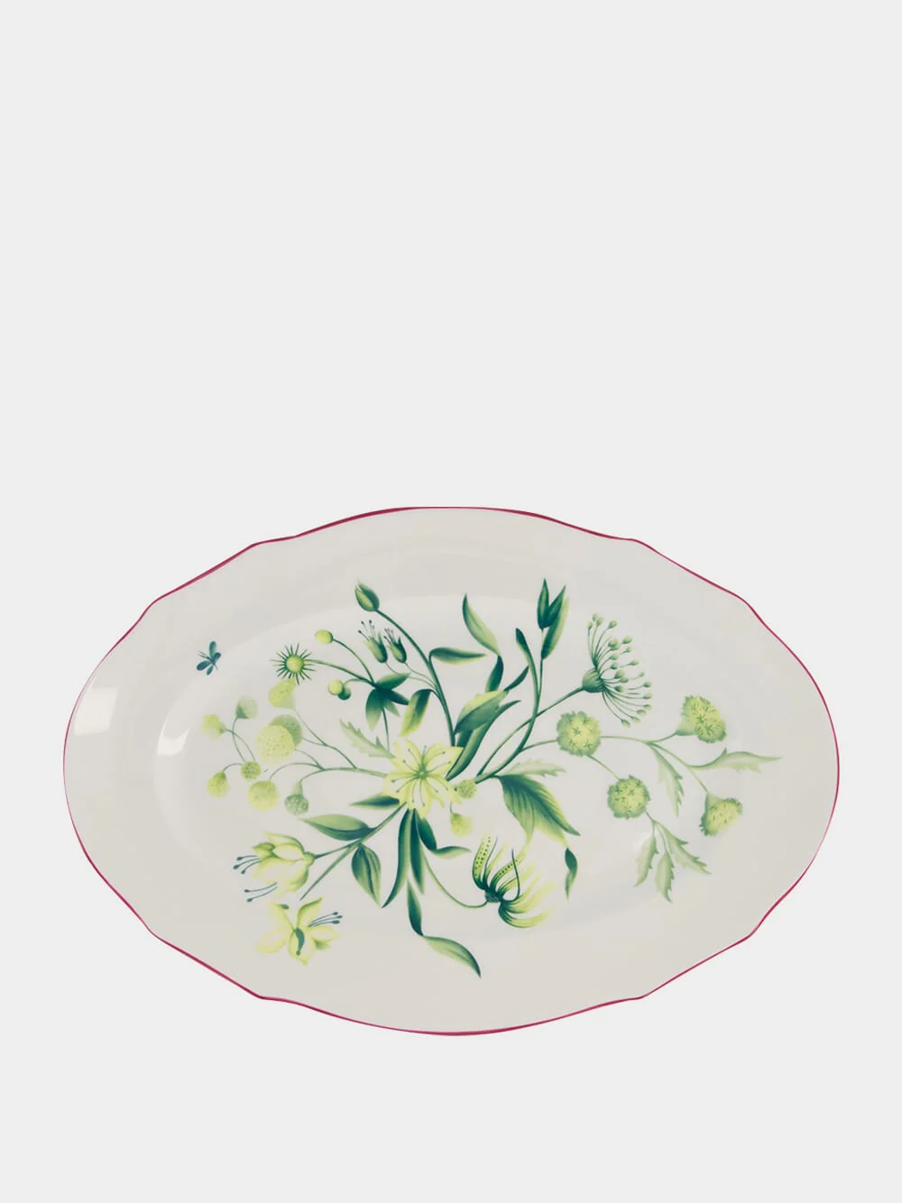Florenza Acanto Green Oval Platter