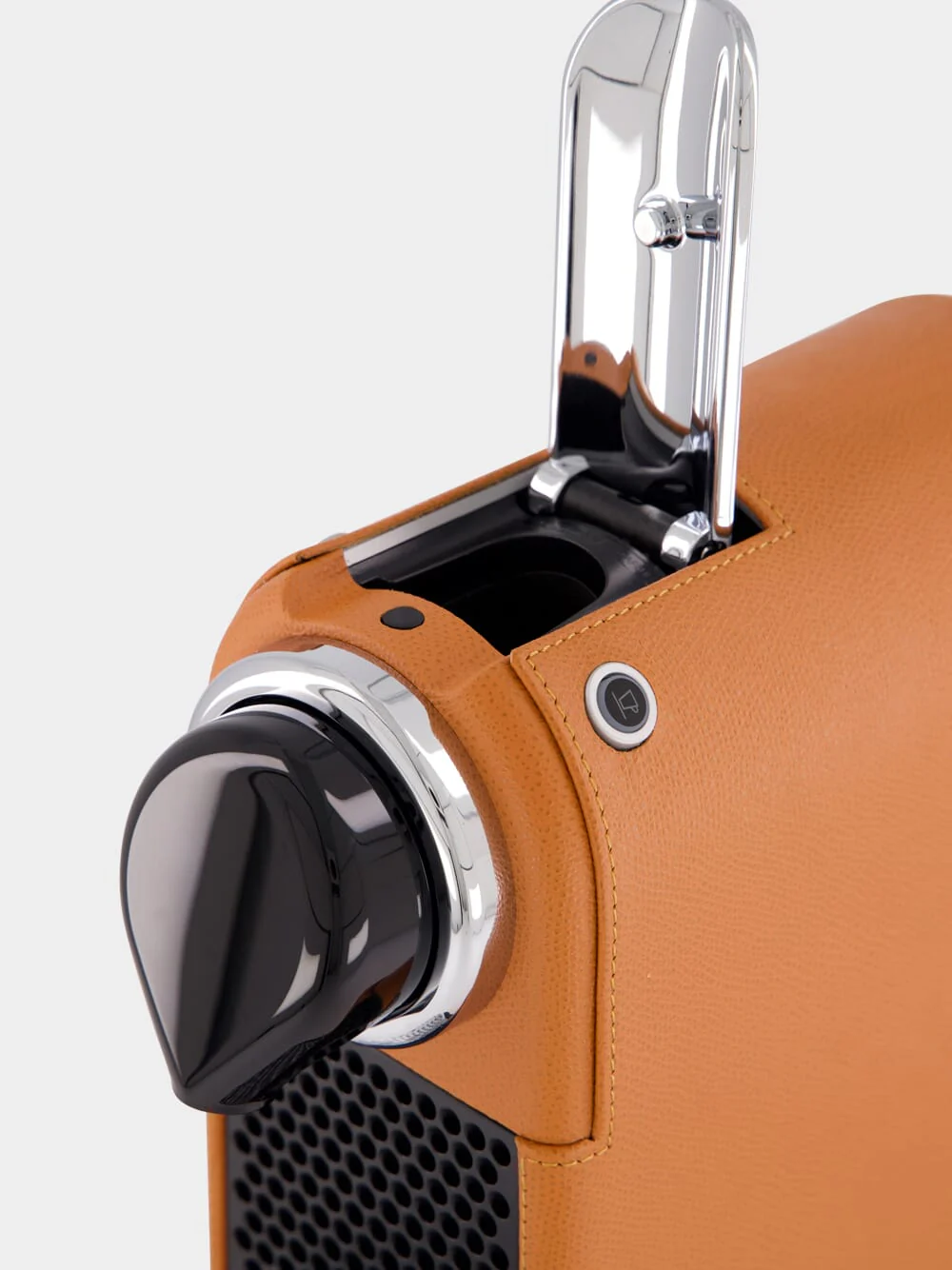 Brown Leather Espresso Machine 220V - Image 6