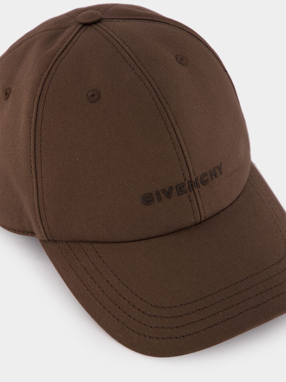 Brown Cotton Curved Cap - Image 3