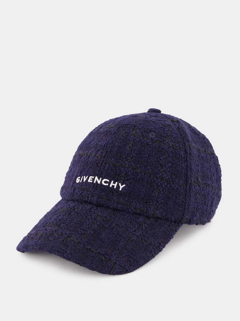 Dark Blue Tweed Givenchy Cap