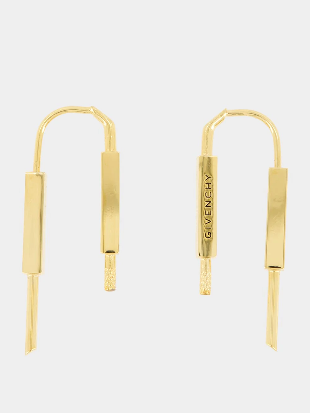 Gold U Lock Earrings