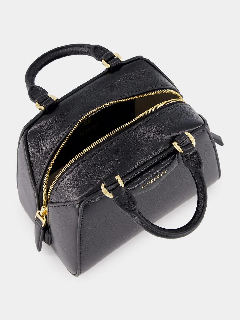Black Nano Antigona Cube Leather Bag - Image 6