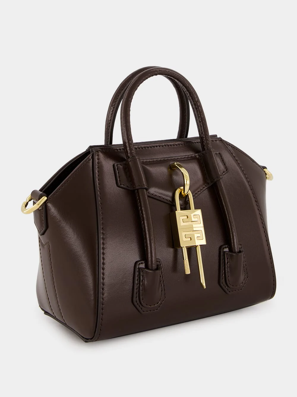 Ebony Brown Antigona Toy Lock Bag - Image 4
