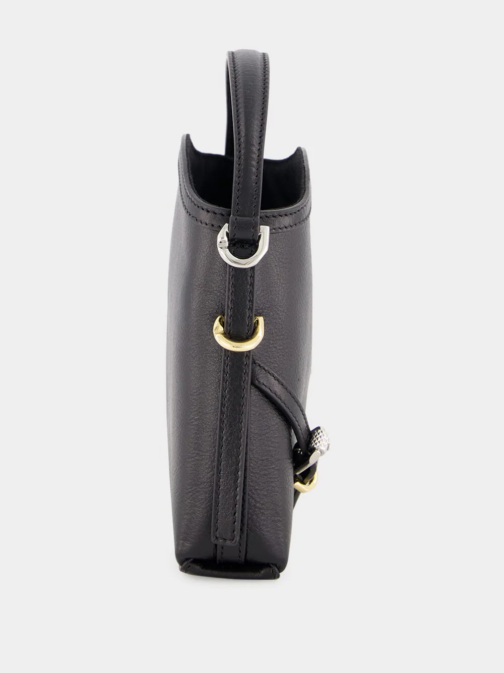 Black Nano Voyou Leather Bag - Image 5