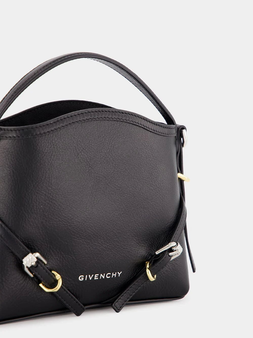 Black Nano Voyou Leather Bag - Image 8