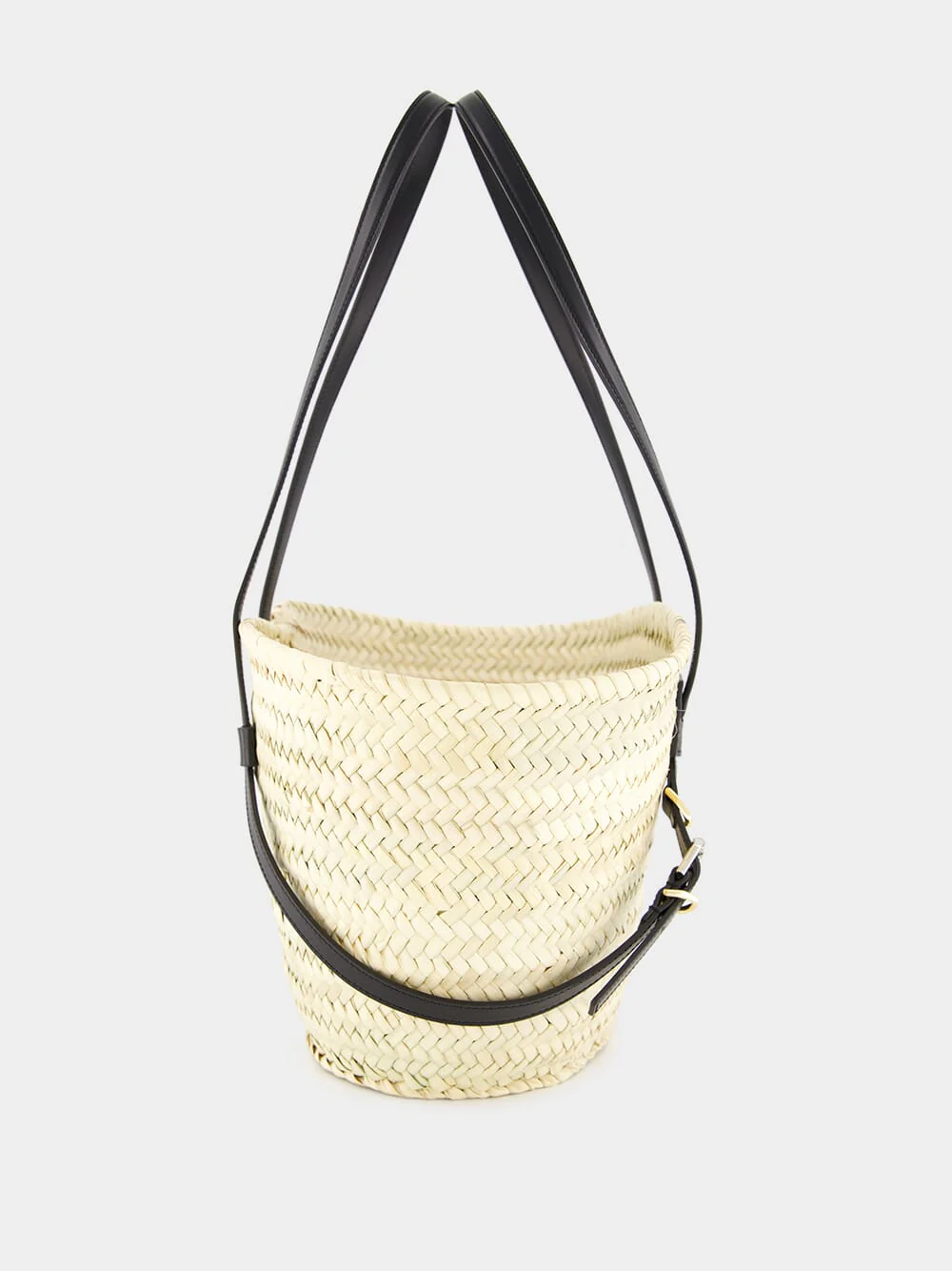Small Voyou Raffia Basket Bag - Image 4