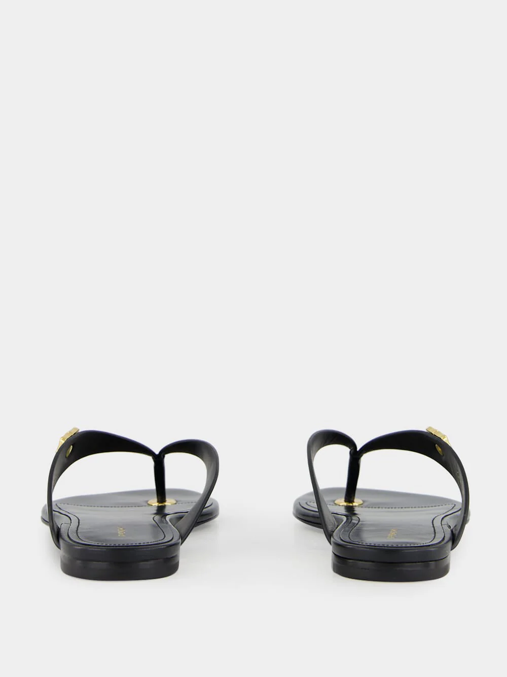 Black 4G Liquid Leather Tong Sandals - Image 11